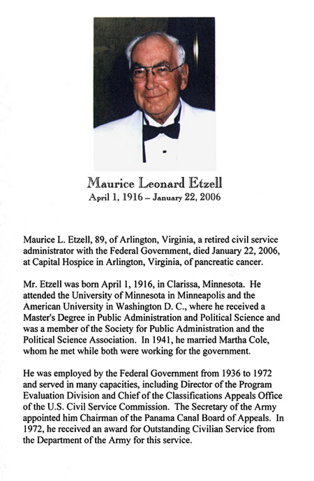 Memorial Service Booklet Page 2