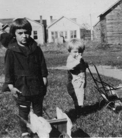 4 years old<BR>with brother Jim, 1920