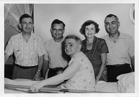 George, James,<BR>Magdalene, Maury<BR>and Mrs. Ida Etzell (78), 1955